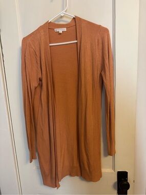 Lightweight Open-Front Cardigan in Rust